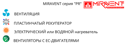 MIRAVENT PR 1100 W (с водяным калорифером)